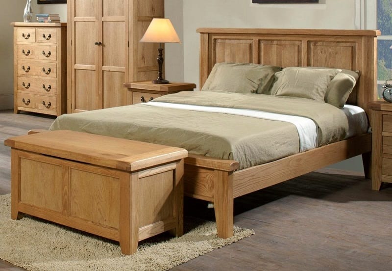 giường gỗ sồi trắng