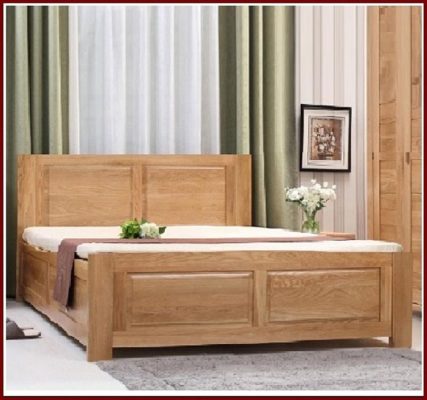 giường gỗ sồi 1m8