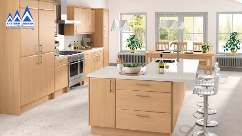Nội thất được làm từ gỗ Dẻ Gai ( gỗ Beech) mang tính thẩm mỹ cao