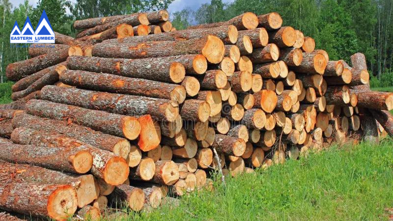 Gỗ tròn ngoài tự nhiên được khai thác bằng cách đốn hạ cây
